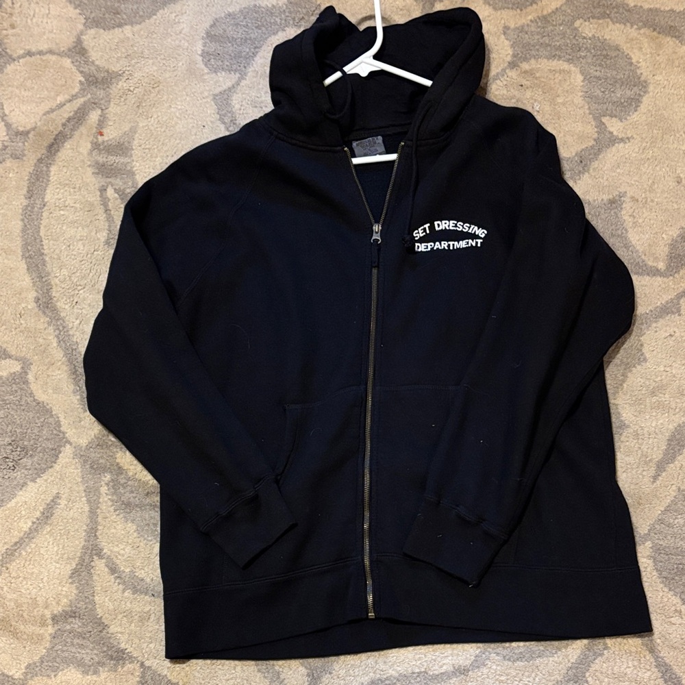 Black Set Dressing Department' Zip Hoodie